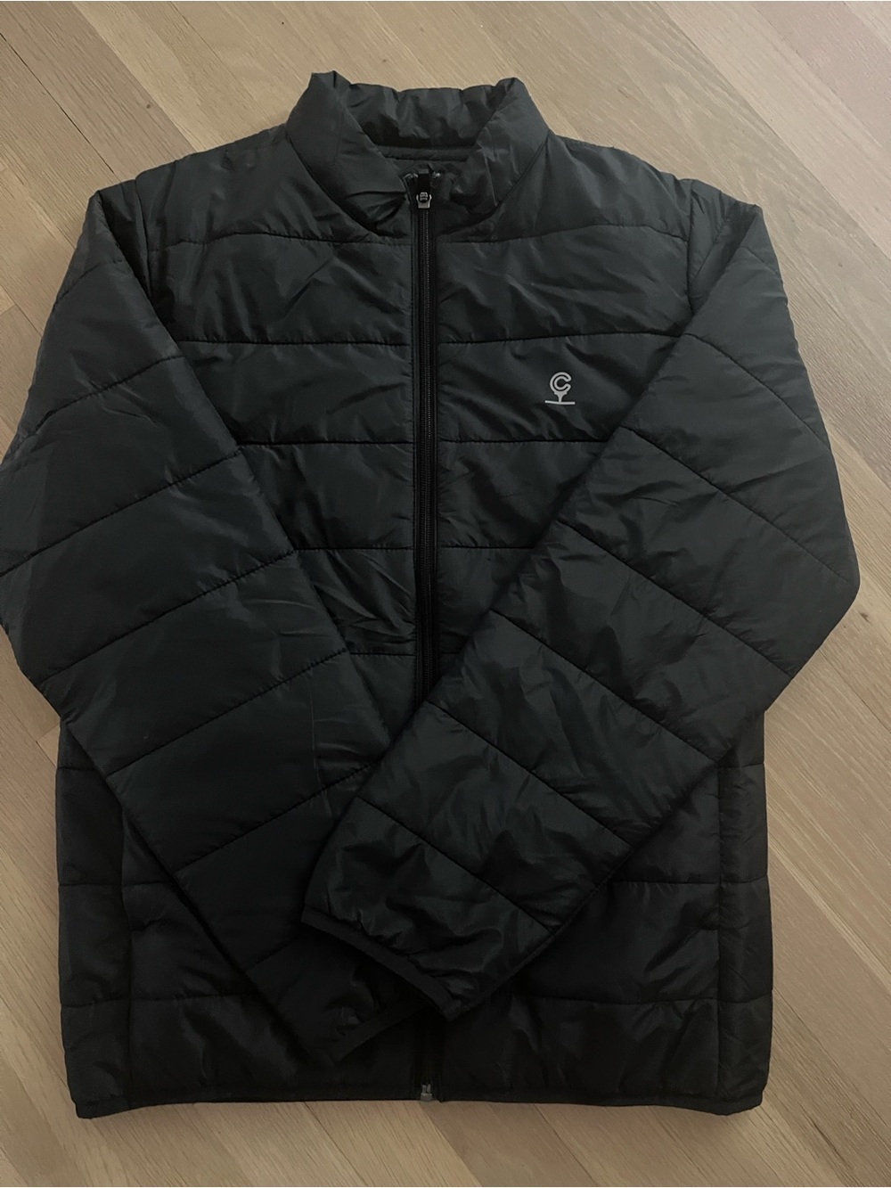 Men's Caddy-cart golf Quilted Black Jacket M